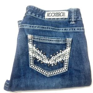 Rock & Roll Denim Men’s Bootcut Jeans - Dark Blue